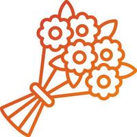 Flower Bouquet Icon Style vector