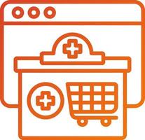 Medical Ecommerce Website Icon Style vector