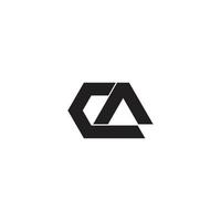 letter ca linked arrow slice logo vector