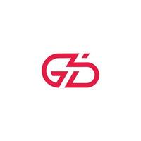 letra gb sencillo línea geométrico logo vector