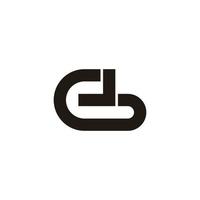 letter cb arrow geometric simple logo vector
