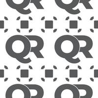 qr code seamless pattern symbol background vector