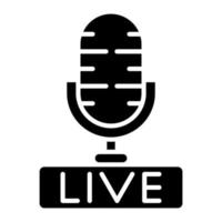 Live Podcast vector icon