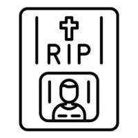 Obituary vector icon