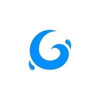 letter g swirl water splash design logo vector