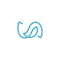 blue waves abstract flow lines design symbol vector