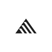 3d flat triangle simple geometric logo vector