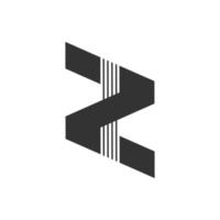 vector de logotipo geométrico de rayas de letra z