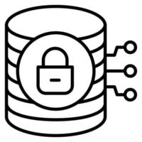 Database Lock vector icon