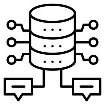 Database Chat vector icon
