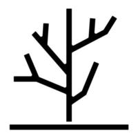 icono de vector de árbol seco