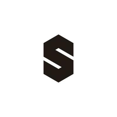 letter s opposite arrow geometric logo vector