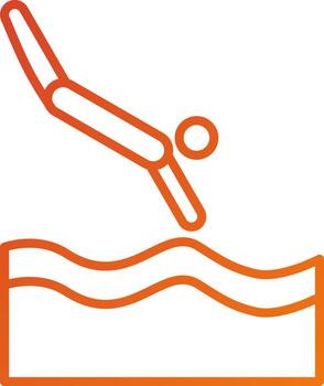 buceo icono estilo vector