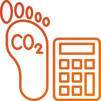 Carbon Footprint Calculator Icon Style vector