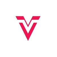 letter v simple geometric logo vector