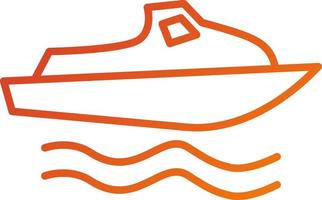 Jet Sprint Boat Racing Icon Style vector