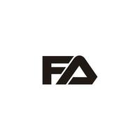 letter fa simple clean geometric line logo vector