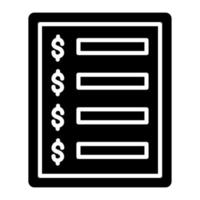 Price List vector icon