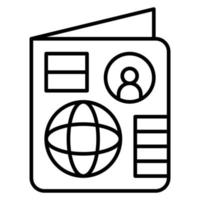 pasaporte foto vector icono