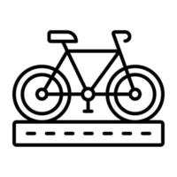 icono de vector de carril bici