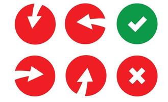 arrow button vector image illustrations