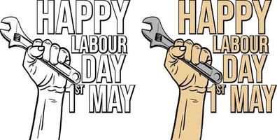 Free vector flat international workers day may day labor day labour day illustration