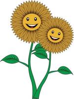 Sun flower vector image illustrator