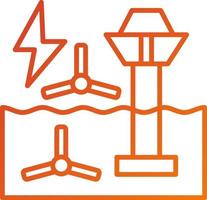 Tidal Power Icon Style vector