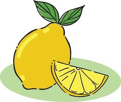 yellow lemon fruit vector illustration