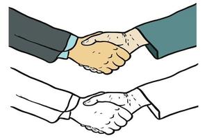 Handshake Hand shake vector elements illustrations