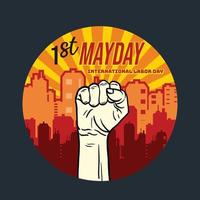 Free vector flat international workers day may day labor day labour day illustration