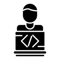 icono de vector de programador