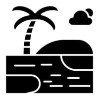 Shore Landscape vector icon