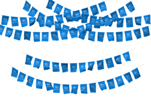 United Nations Framework Convention on Climate Change, UNFCCC Flag Bunting Decoration on The Rope, Jhandi, Set of Small Flag Celebration, 3D Rendering png