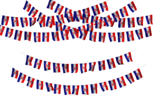 Croatia Flag Bunting Decoration on The Rope, Jhandi, Set of Small Flag Celebration, 3D Rendering png