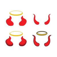 Devil Red Horn Vector Image Illustrations