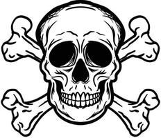 Skull head crossbones vector image illustrations