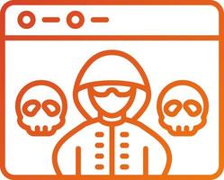 Browser Hacked Icon Style vector