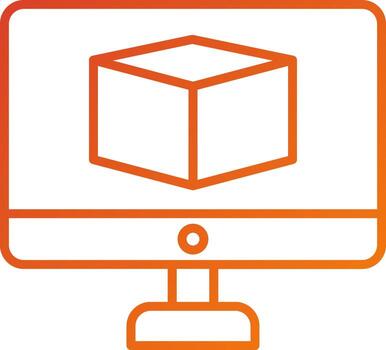 3D Modeling Icon Style vector