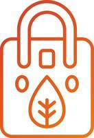 Eco Bag Icon Style vector