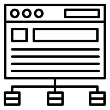 sitio web estructura vector icono