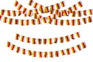 zuiden ossetië vlag vlaggedoek decoratie Aan de touw, jhandi, reeks van klein vlag viering, 3d renderen png