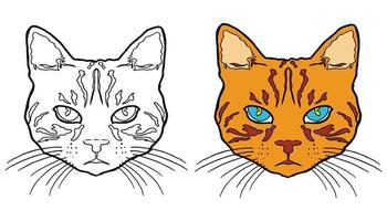 Cat Face vector image illustrations