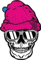 skull beanie and crossbones vector stock image illustrations