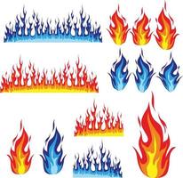 Flame fire stock vector image illustrations