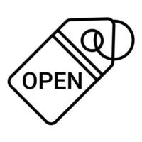 Open Tag vector icon