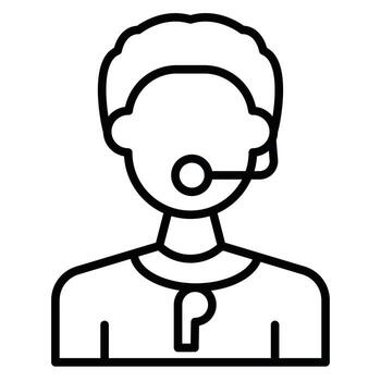 árbitro vector icono
