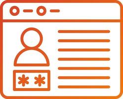 Browser Password Icon Style vector
