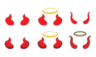 devil horn symbol logo vector illustrations