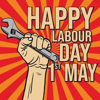 mayday vector illustration. international labor day.